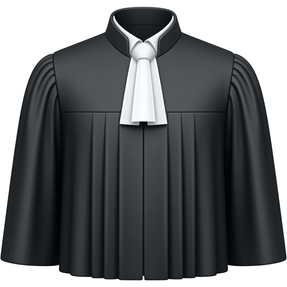 robe d'avocat en france avec un rabat emoji