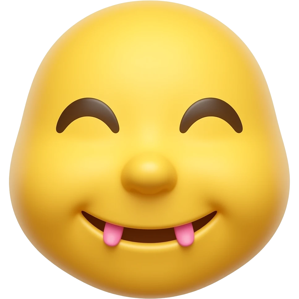 Yellow smiley face with pink grills emoji