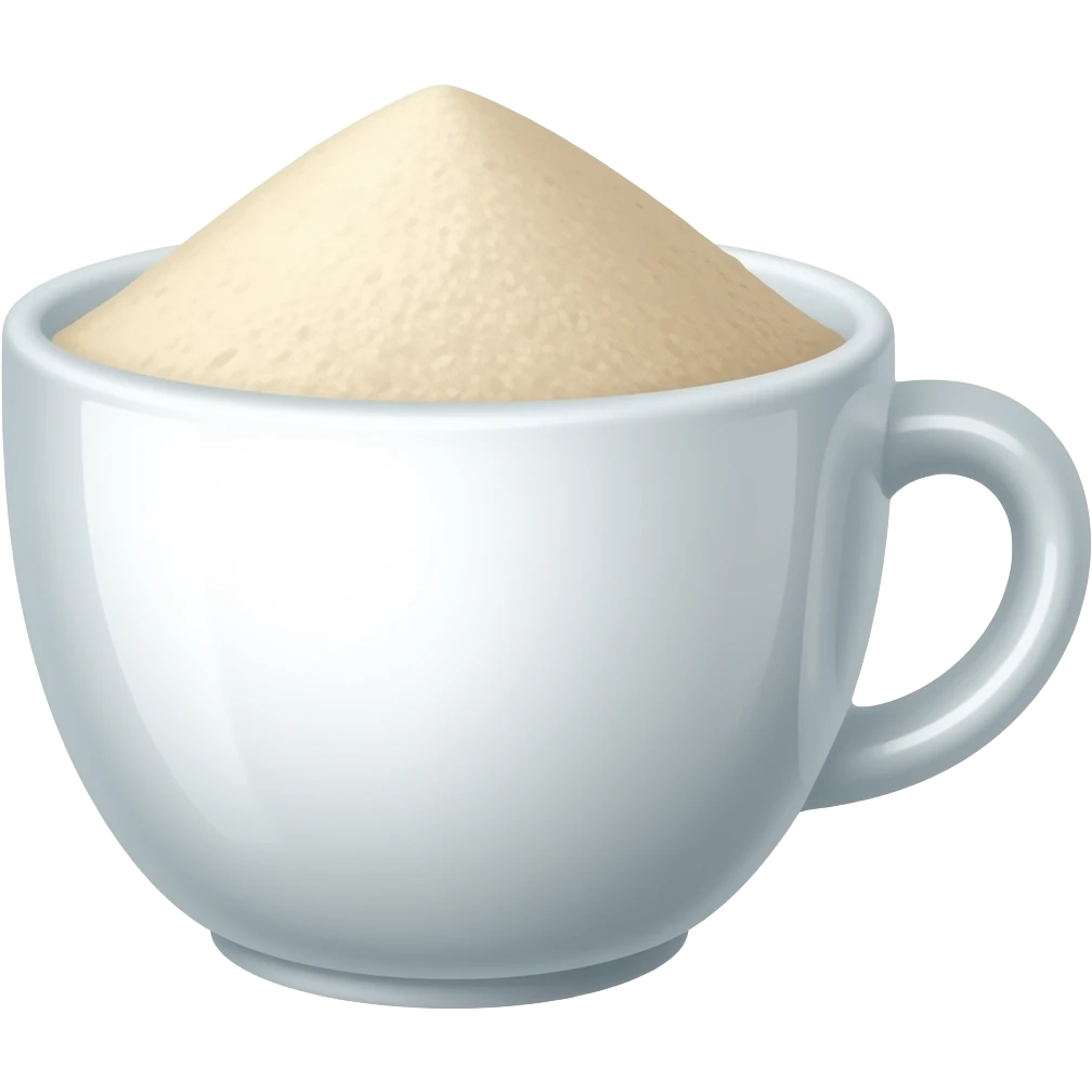 una taza de harina de avena emoji