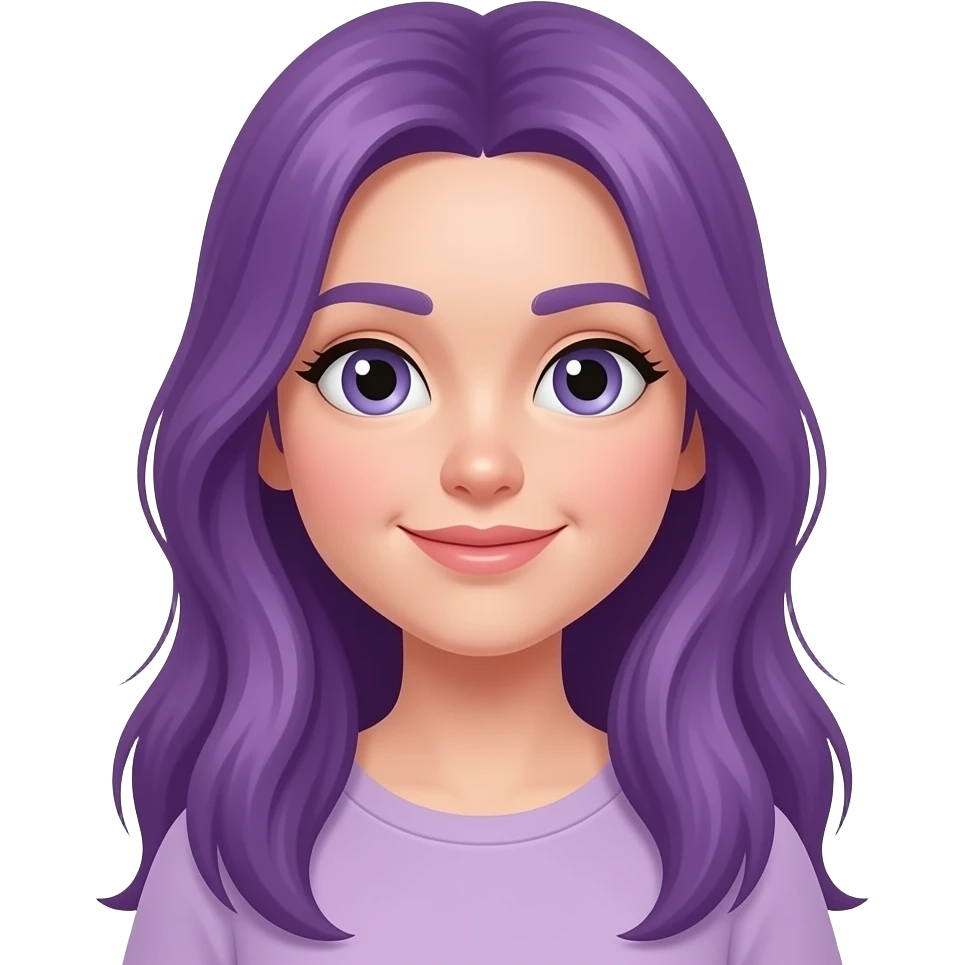 GIRL WITH LONG PURPLE HAIR emoji