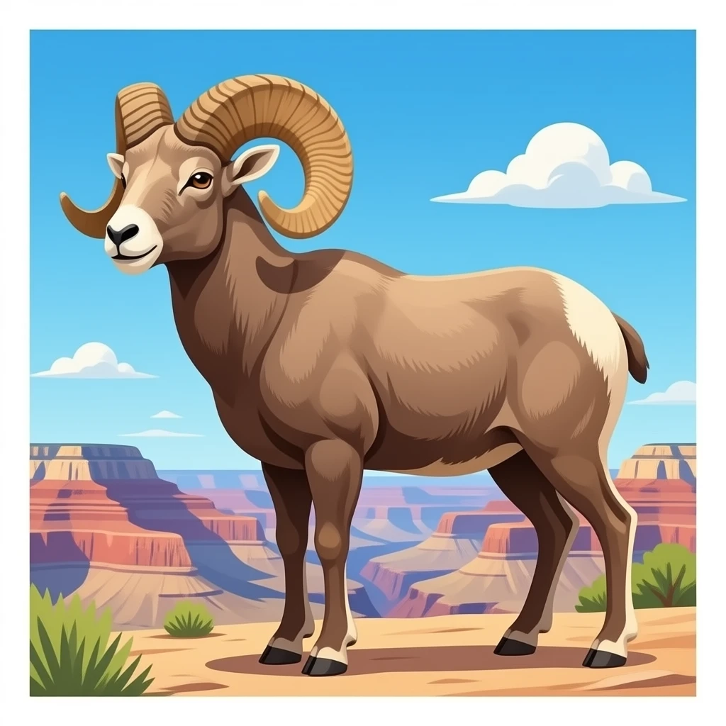 big horn sheep at grand canyon emoji