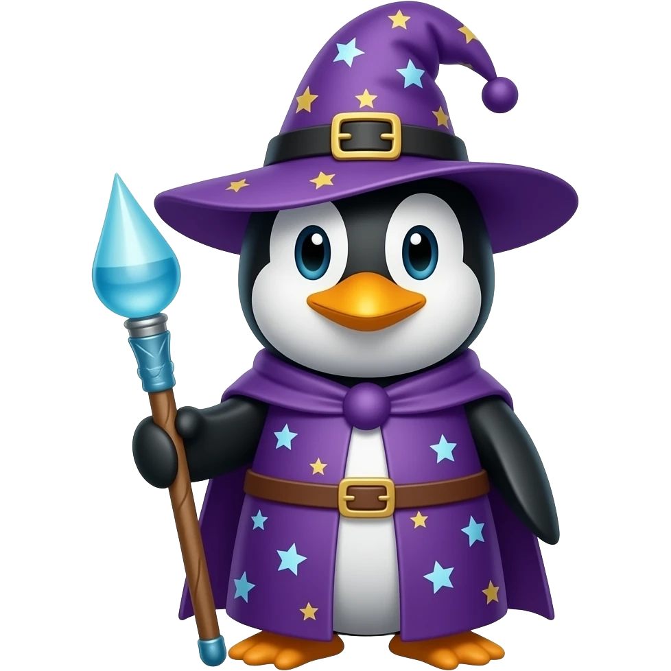Penguin Wizard emoji