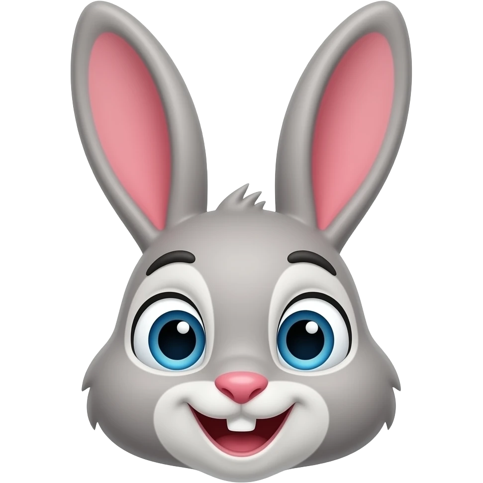 Cartoon rabbit hoping emoji