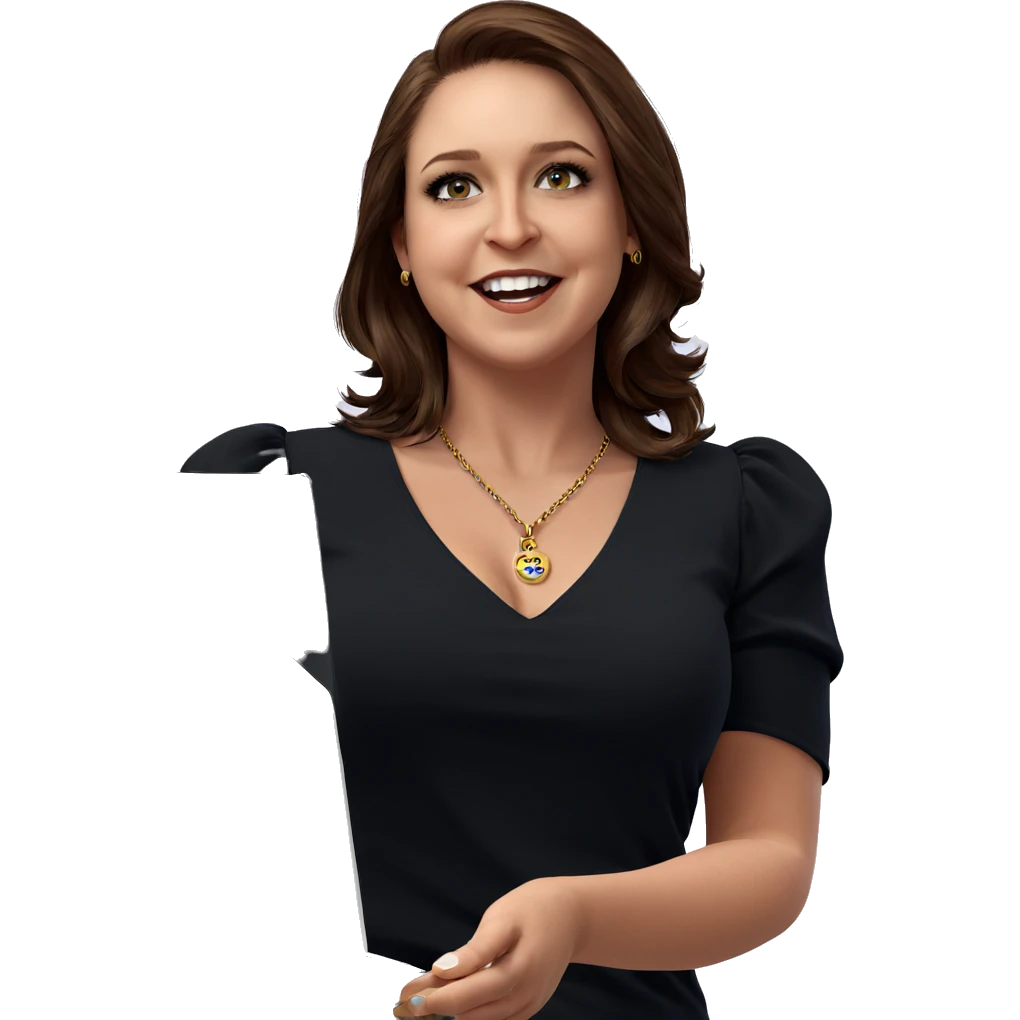 brown-haired girl with necklace emoji