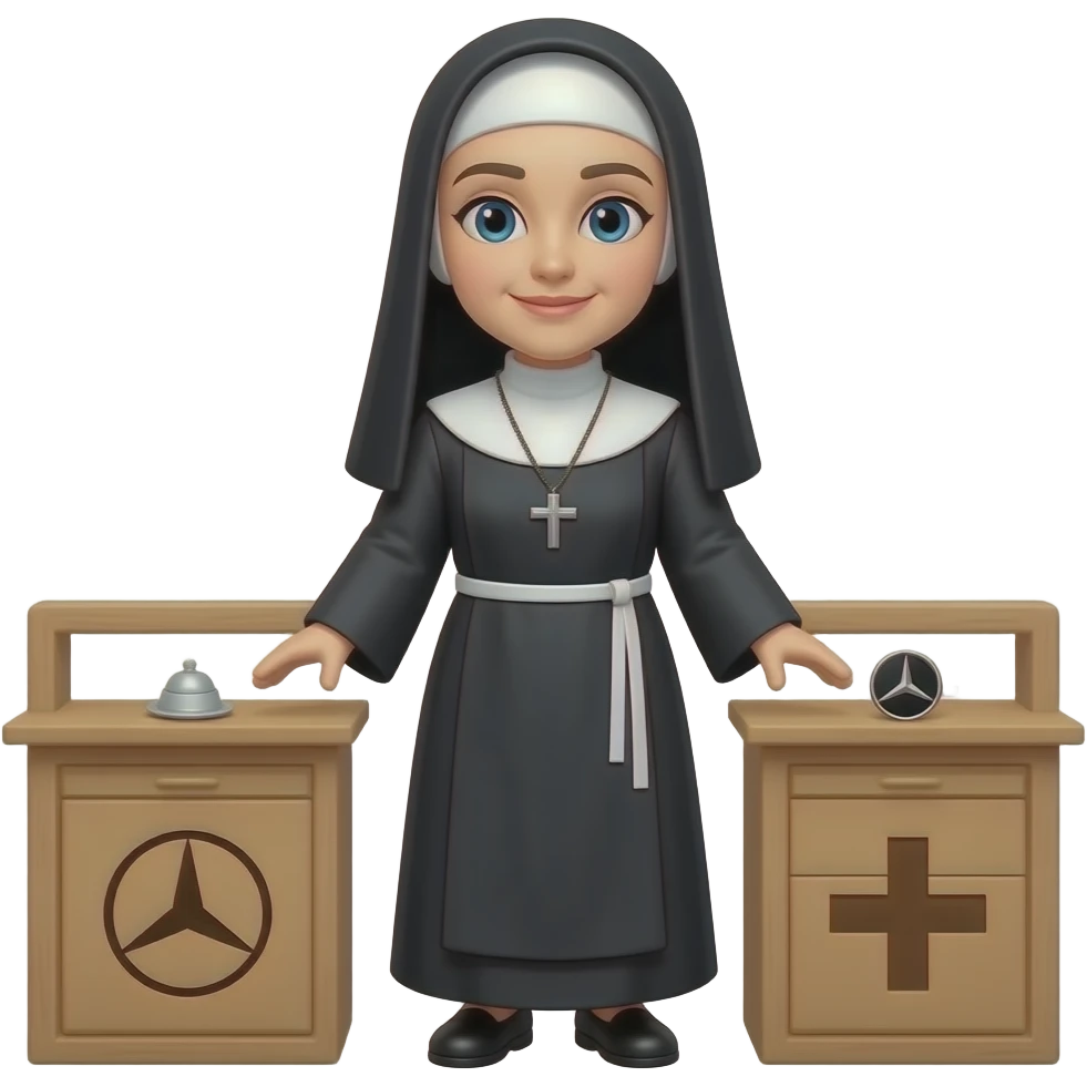 монашка продает мерседес emoji