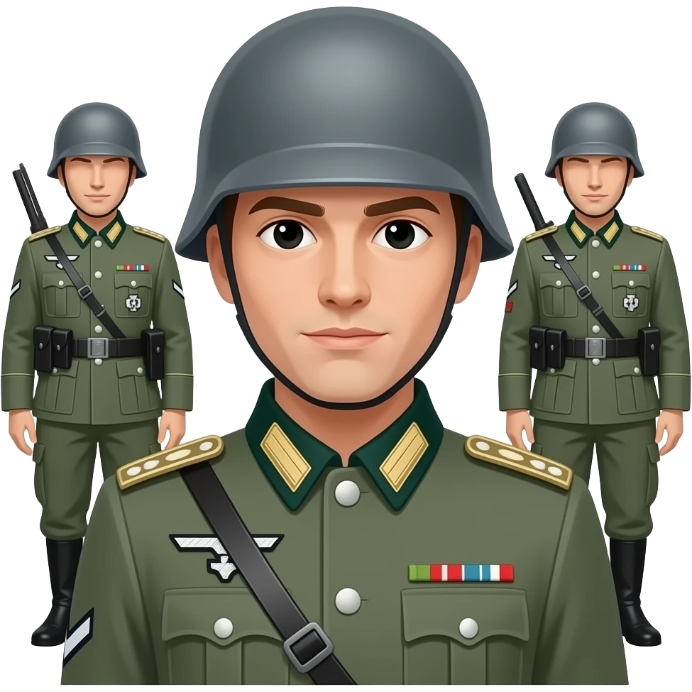Minimalist German troop emoji
