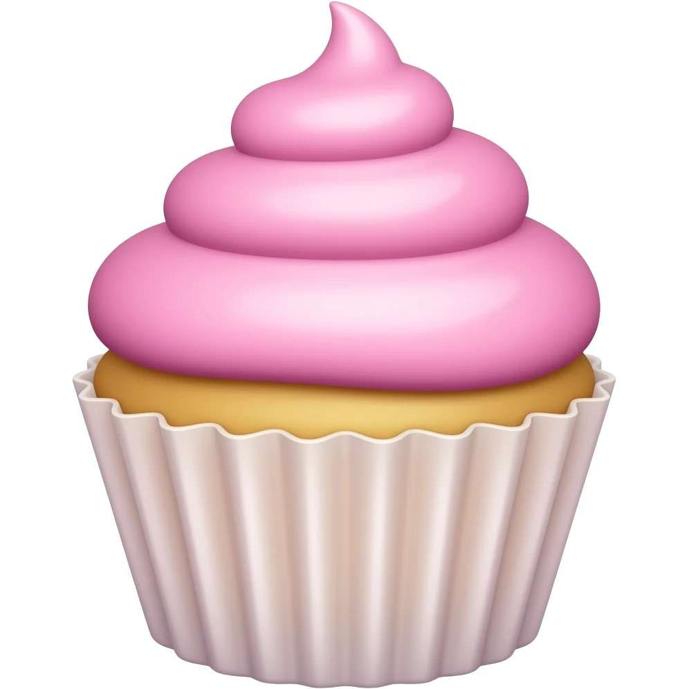 Cupcake with pink icing emoji