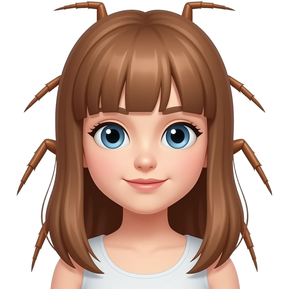 Humanized lice girl emoji