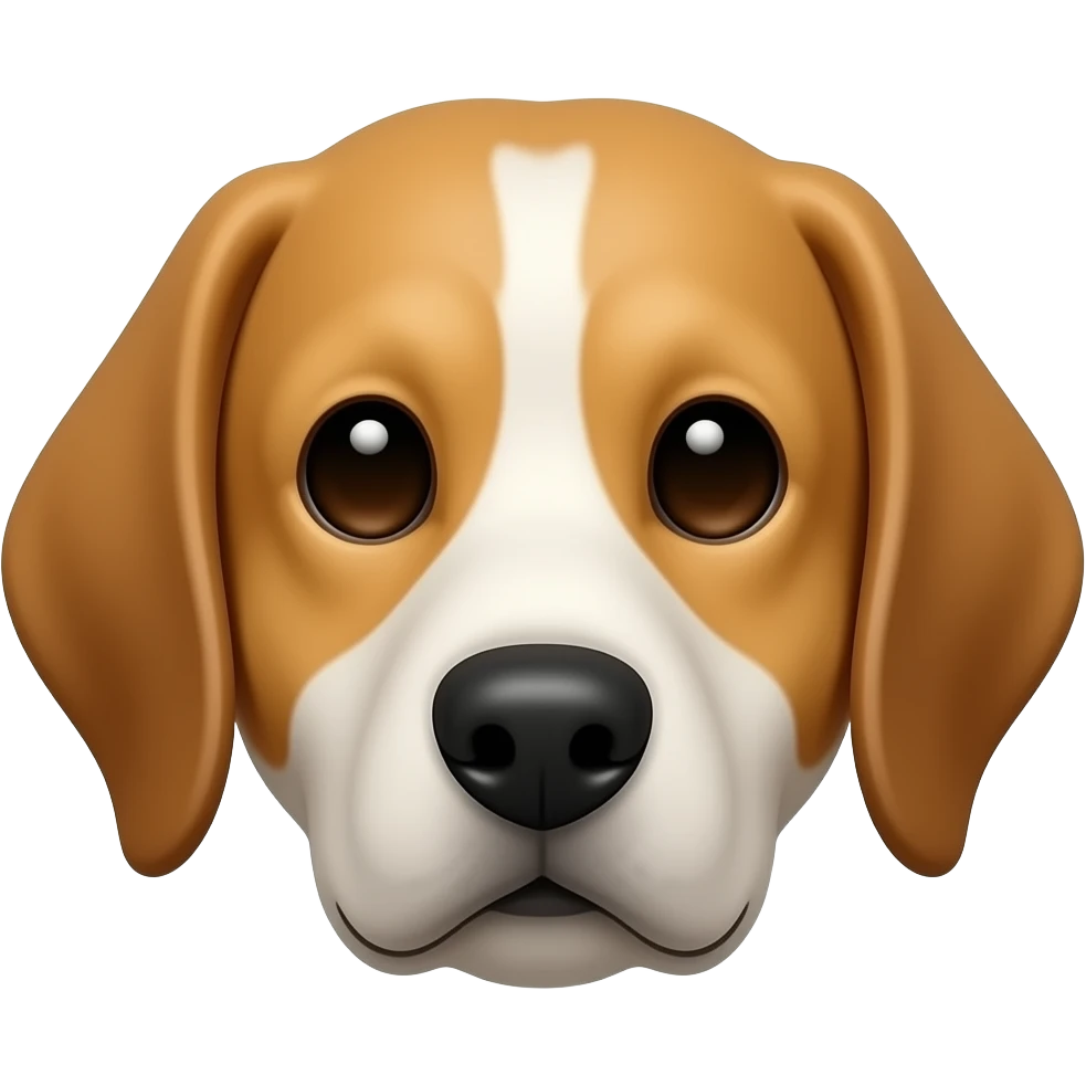 Custom iOS emoji with no blur and a white background. The topic of the emoji is "dog with no head". It MUST maintain the general apple iOS emoji style. emoji