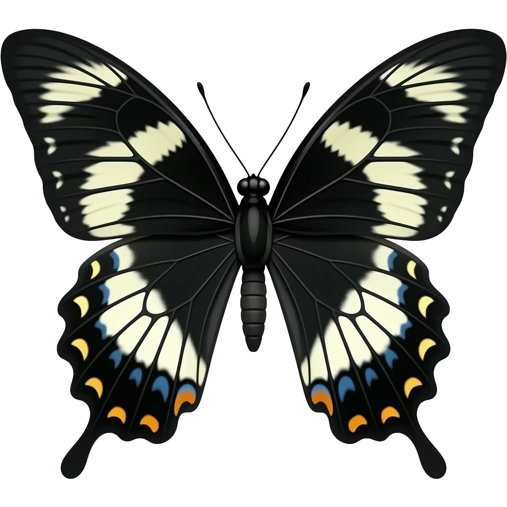 Mariposa negra emoji
