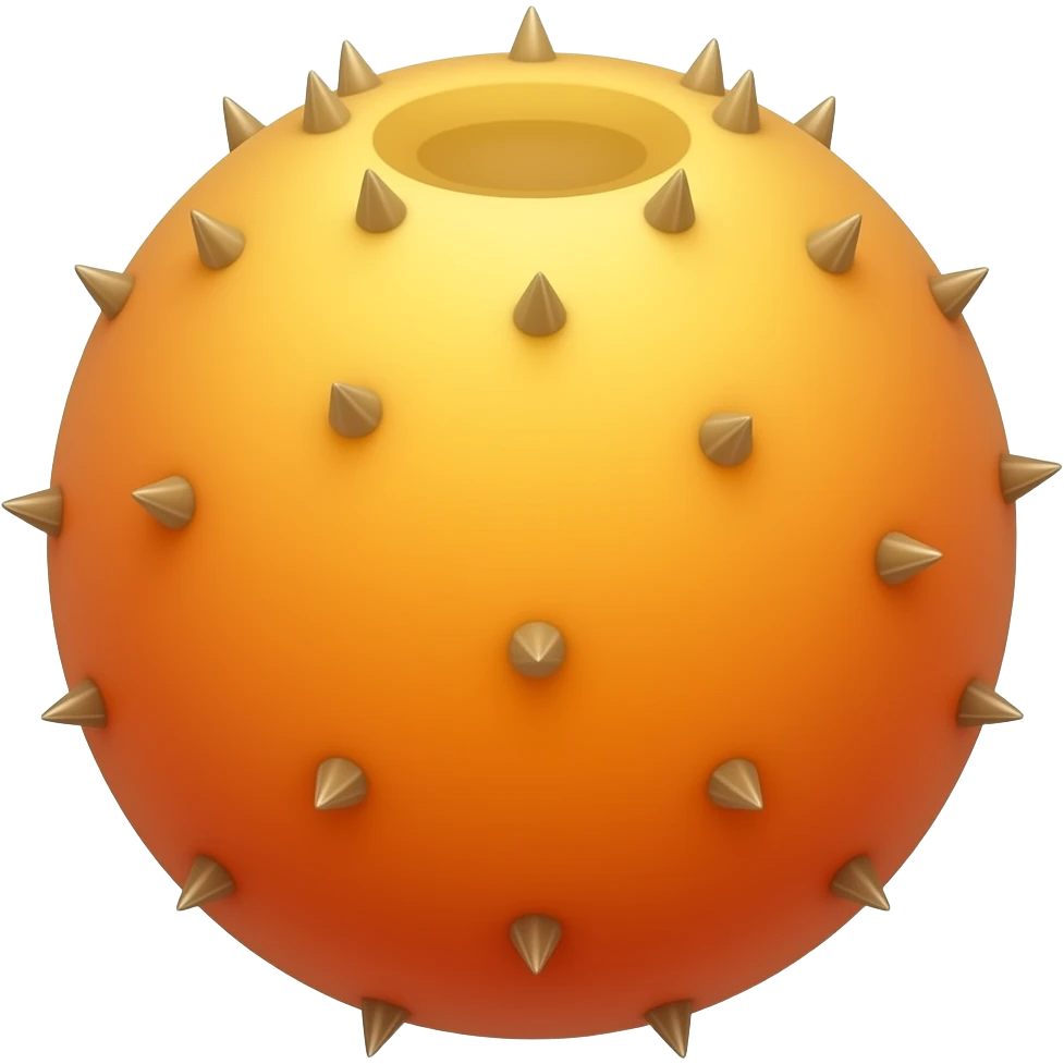 Yellow orange prickly pear emoji