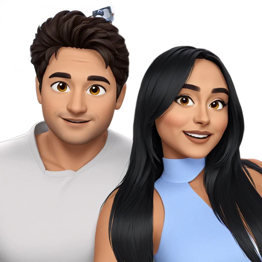 smiling couple in casual attire emoji