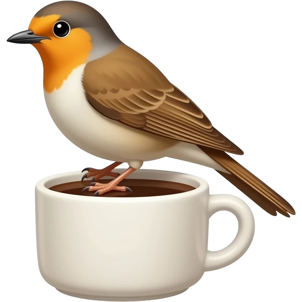 bird + coffee emoji