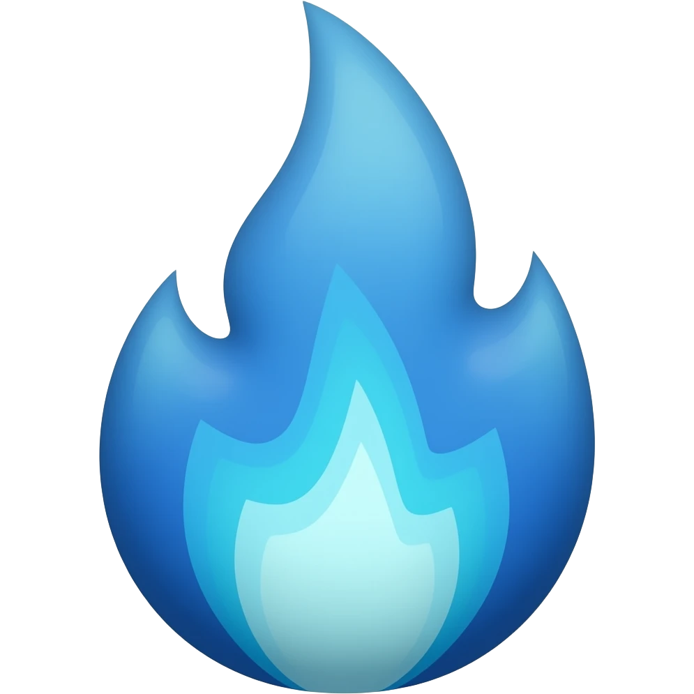 All blue fire emoji