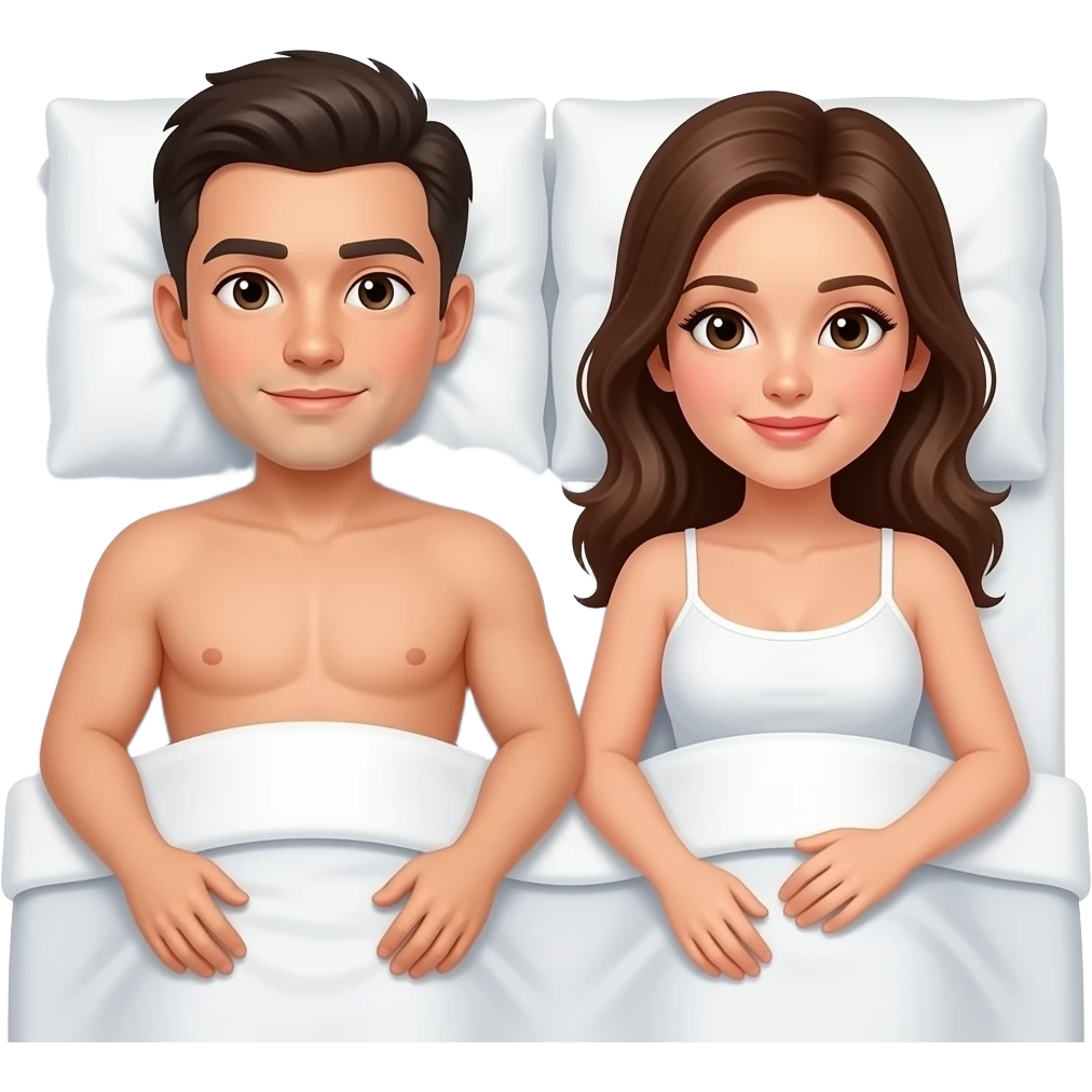 Naked  Couple in bed emoji
