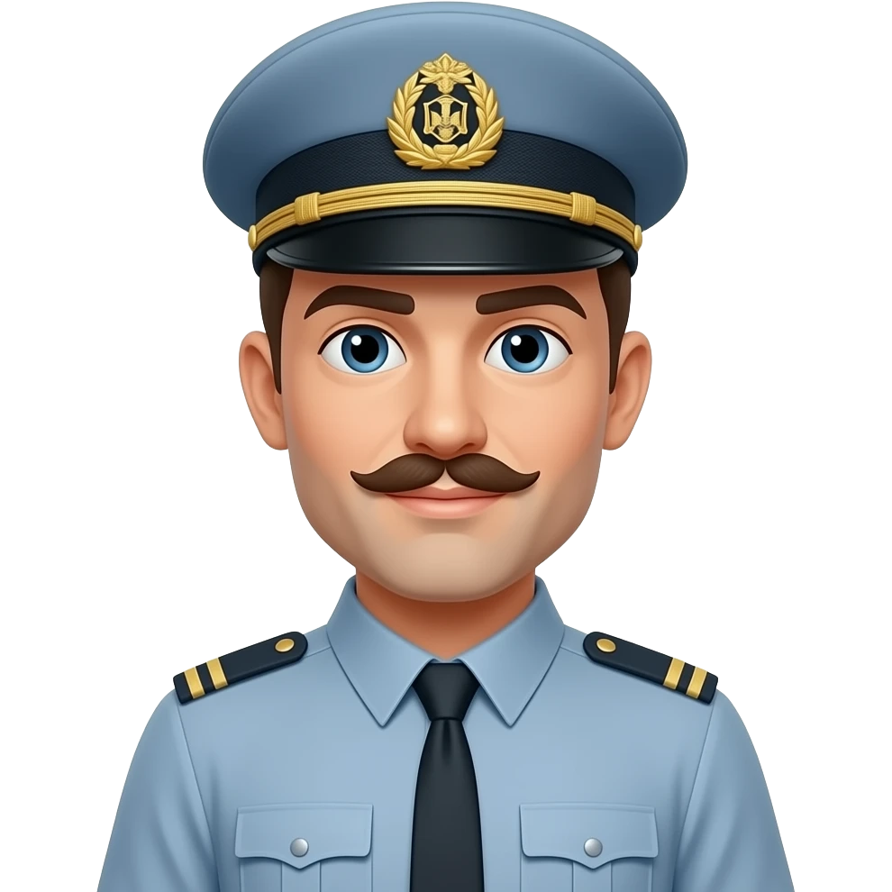 Guardia civil con bigote emoji