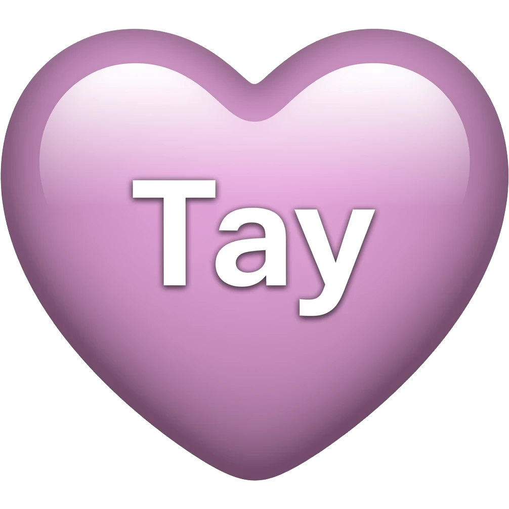 A heart with the name Tay in the middle emoji