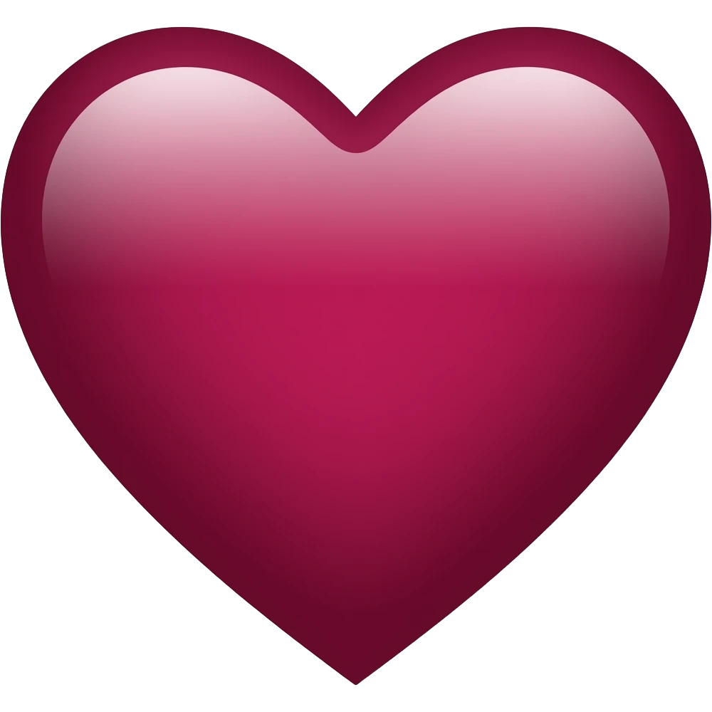 Burgundy heart emoji
