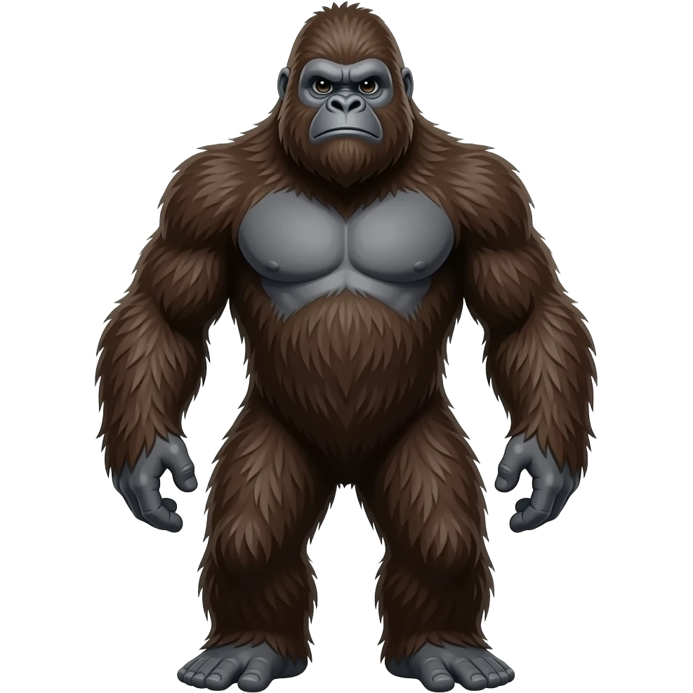 lifelike Bigfoot emoji