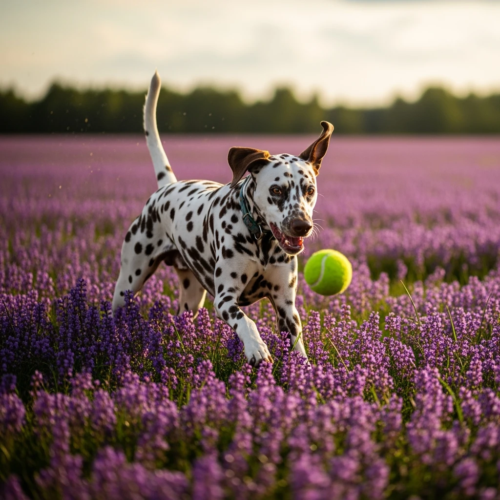 happy dog running after ball emoji