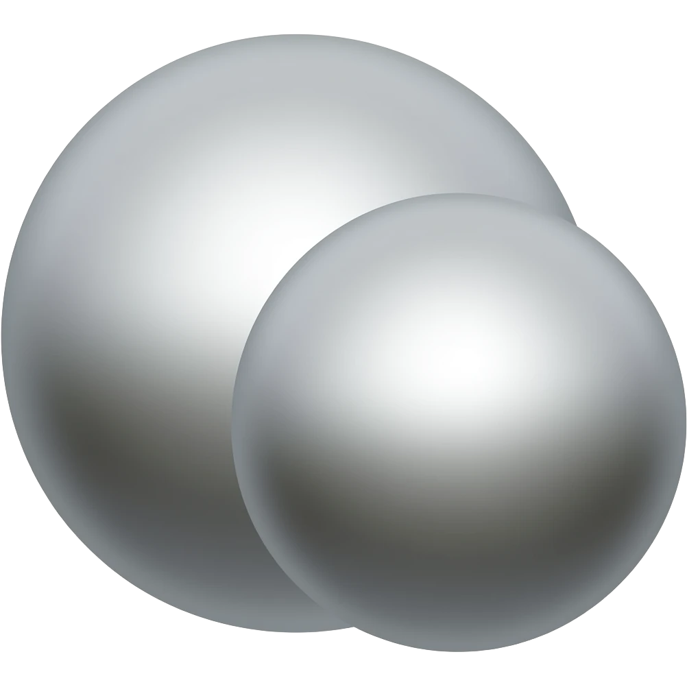 2 bolas de metal separadas emoji