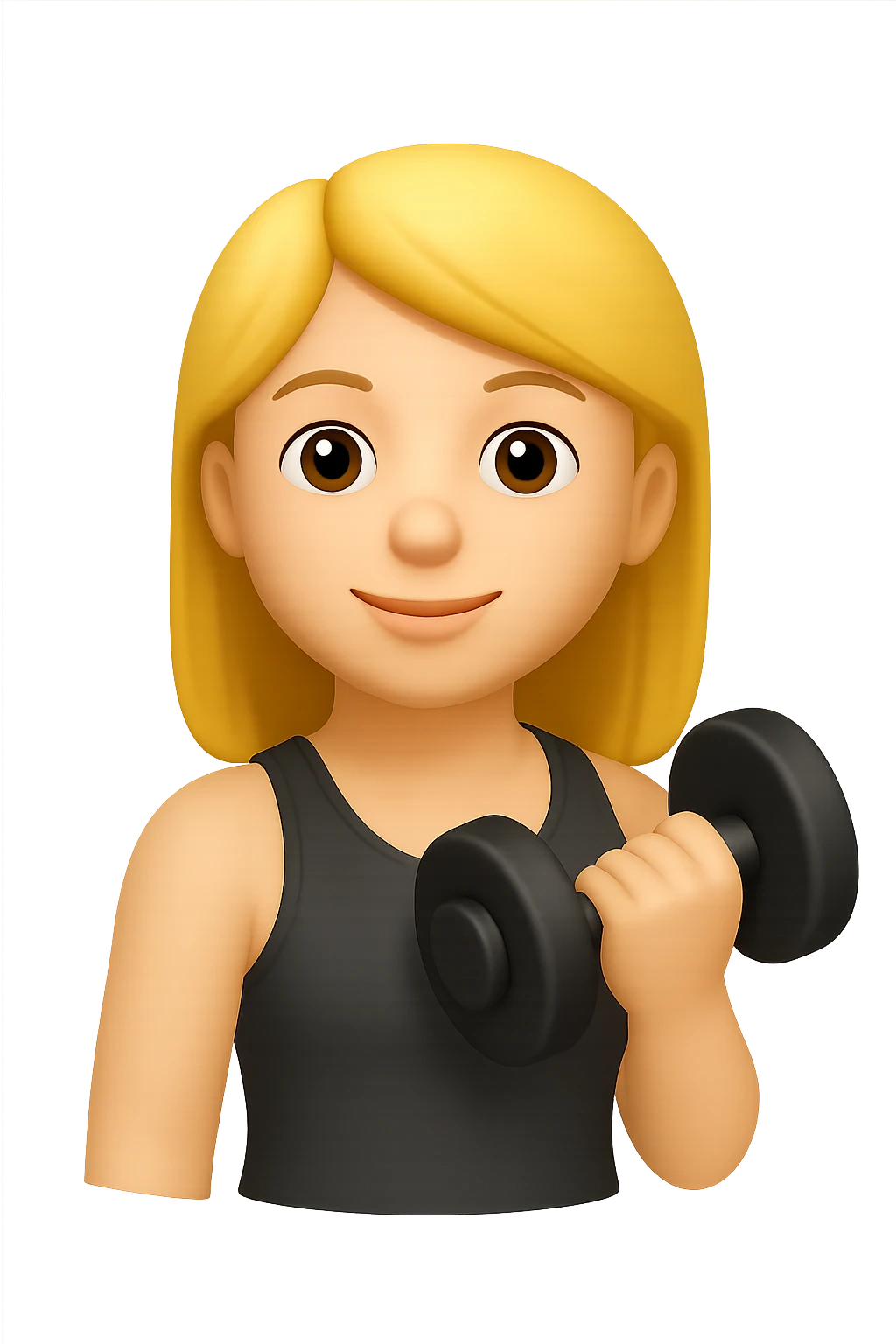emoji 3d stile iphone che rappresenta una personal trainer bionda donna 3d emoji