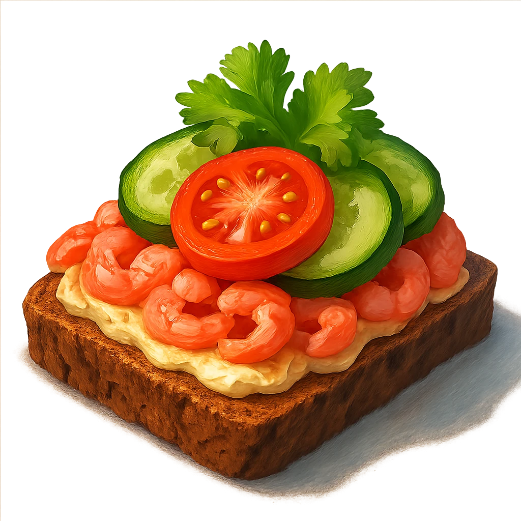 В слега рисованном, но при этом ярком и объемном стиле сгенерируй картинку сочного смёрребрёда, профессионально выставленный свет, который подчеркивает объем, прозрачный фон emoji