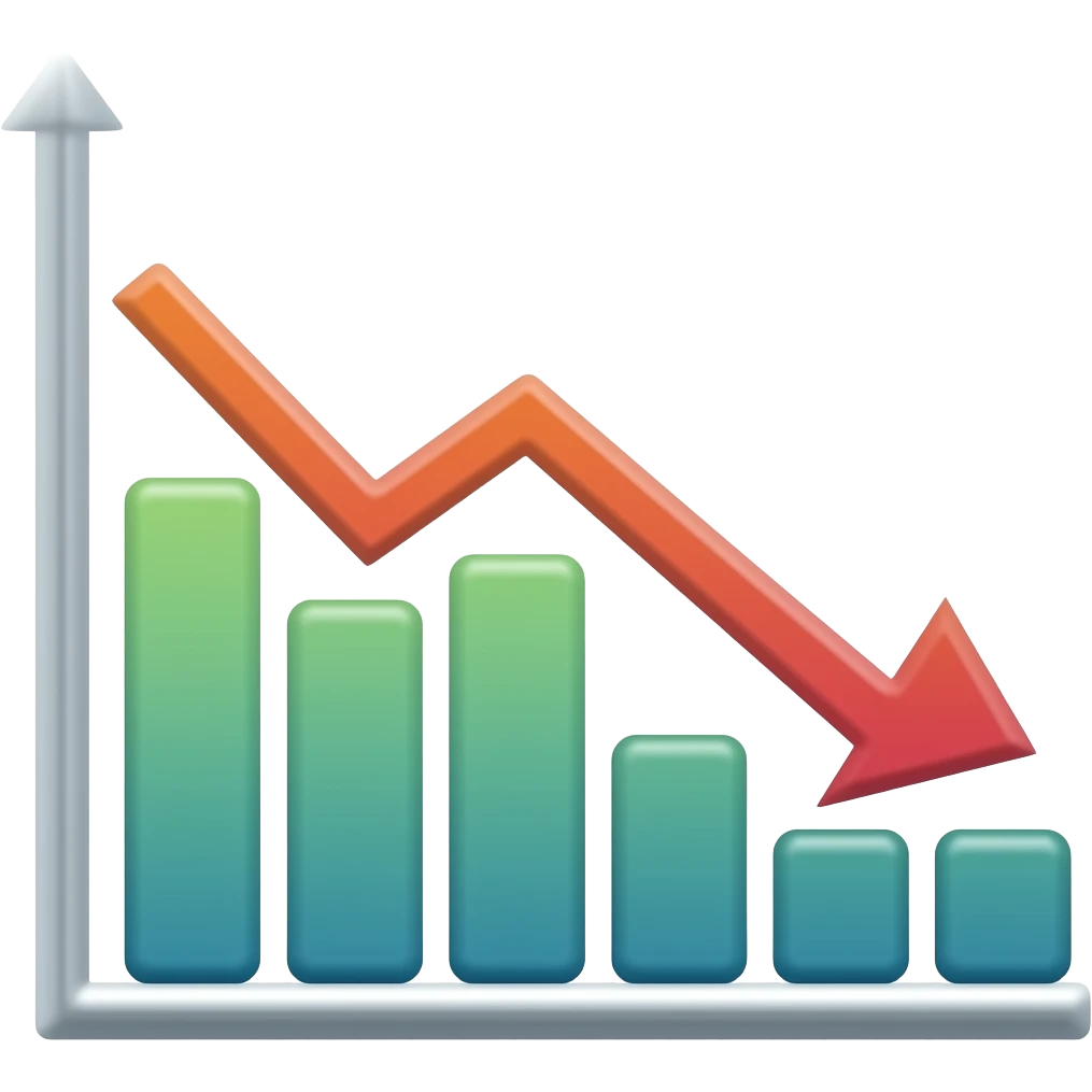 Gráfico de tendencia descendente emoji