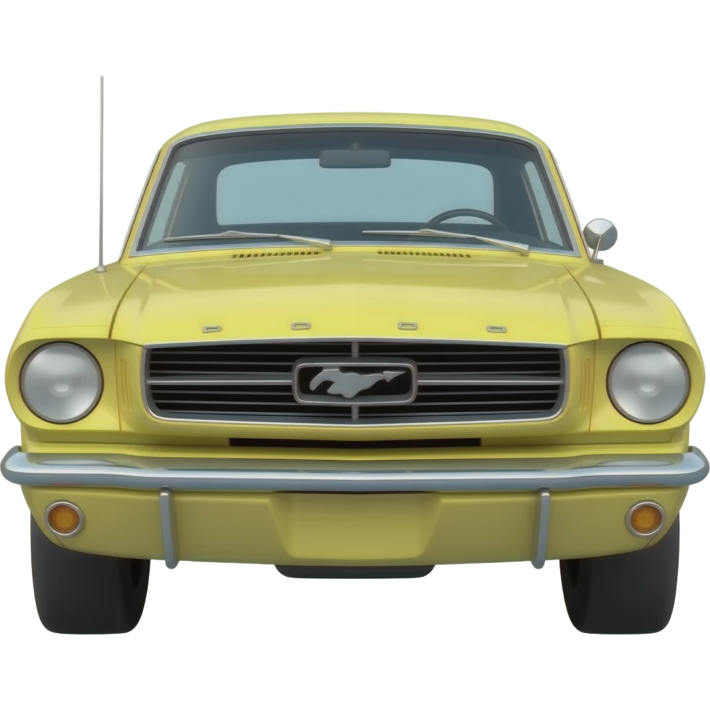 1965 light yellow mustang coupe emoji