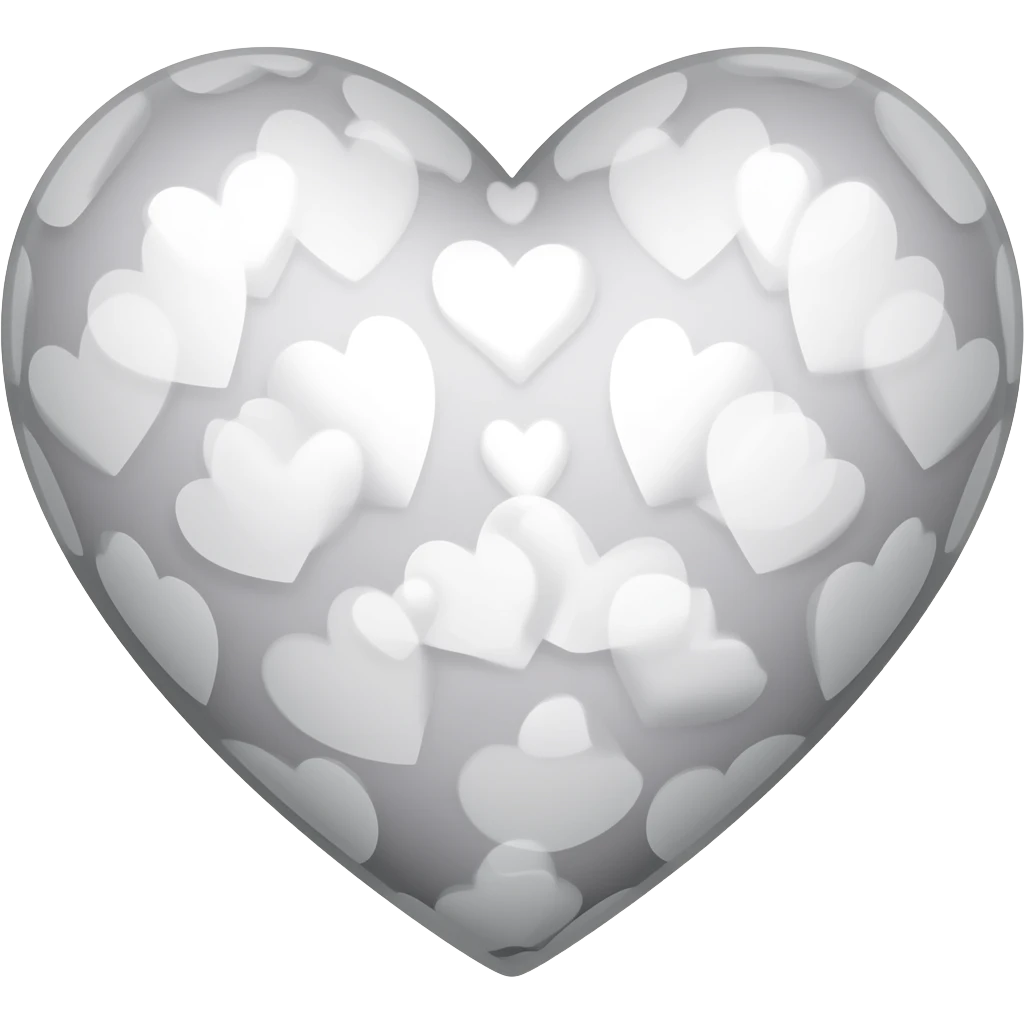 Sparkles and white hearts emoji