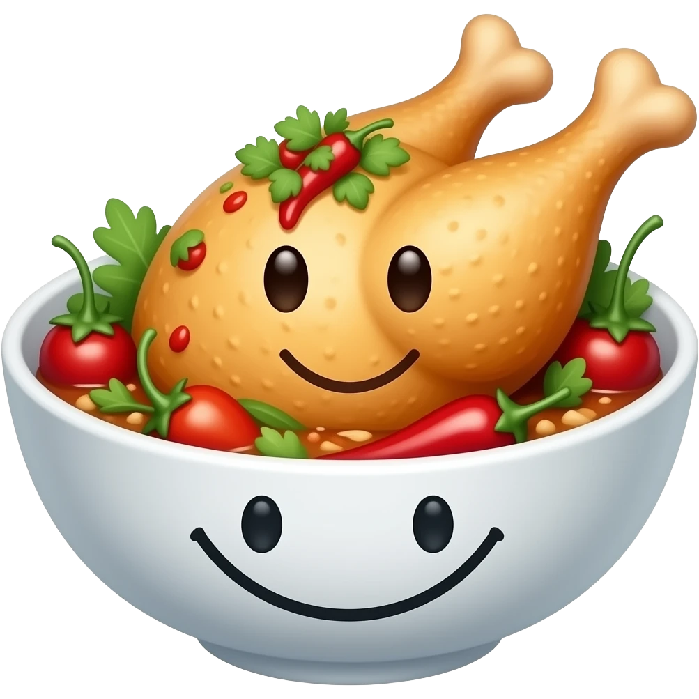Buldak Emoji in a bowl emoji
