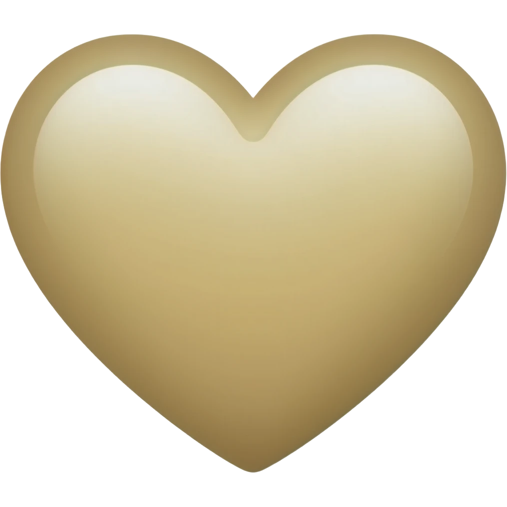 Бежевое сердечко emoji