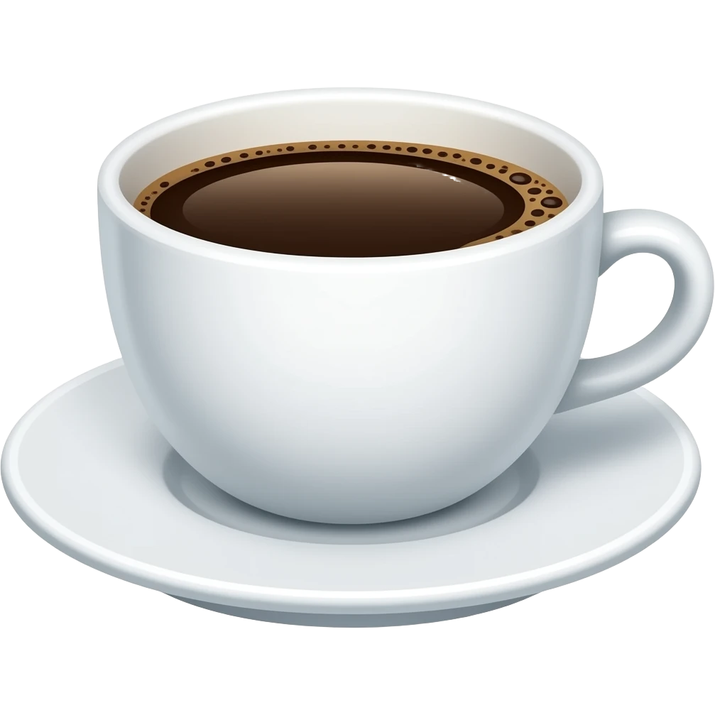 flat white coffee top no plate emoji