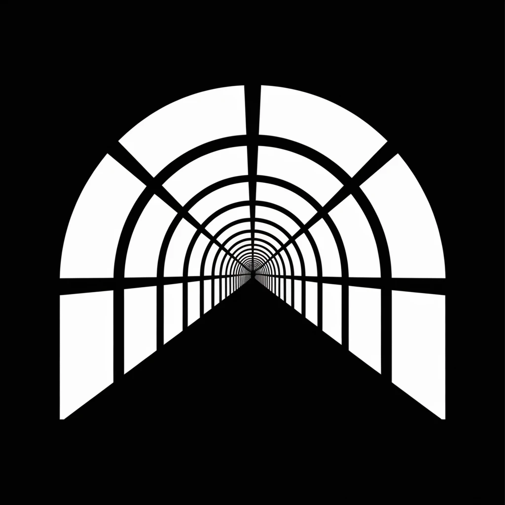 Tunnel icon black silhouette emoji