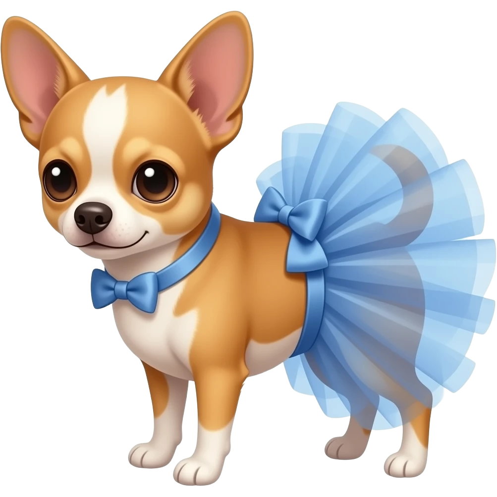 Chihuahua con tutú clasico emoji