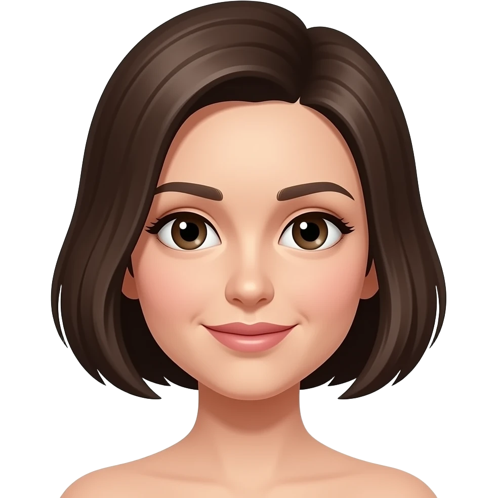 Woman with a short bob haircut emoji