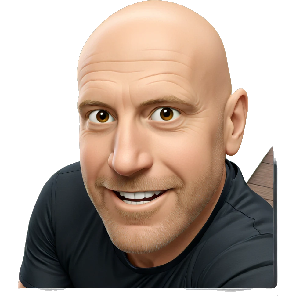 smiling man in black shirt emoji