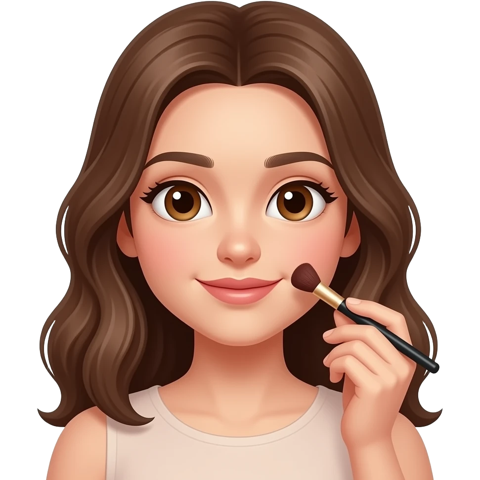 Moça se maquiando emoji