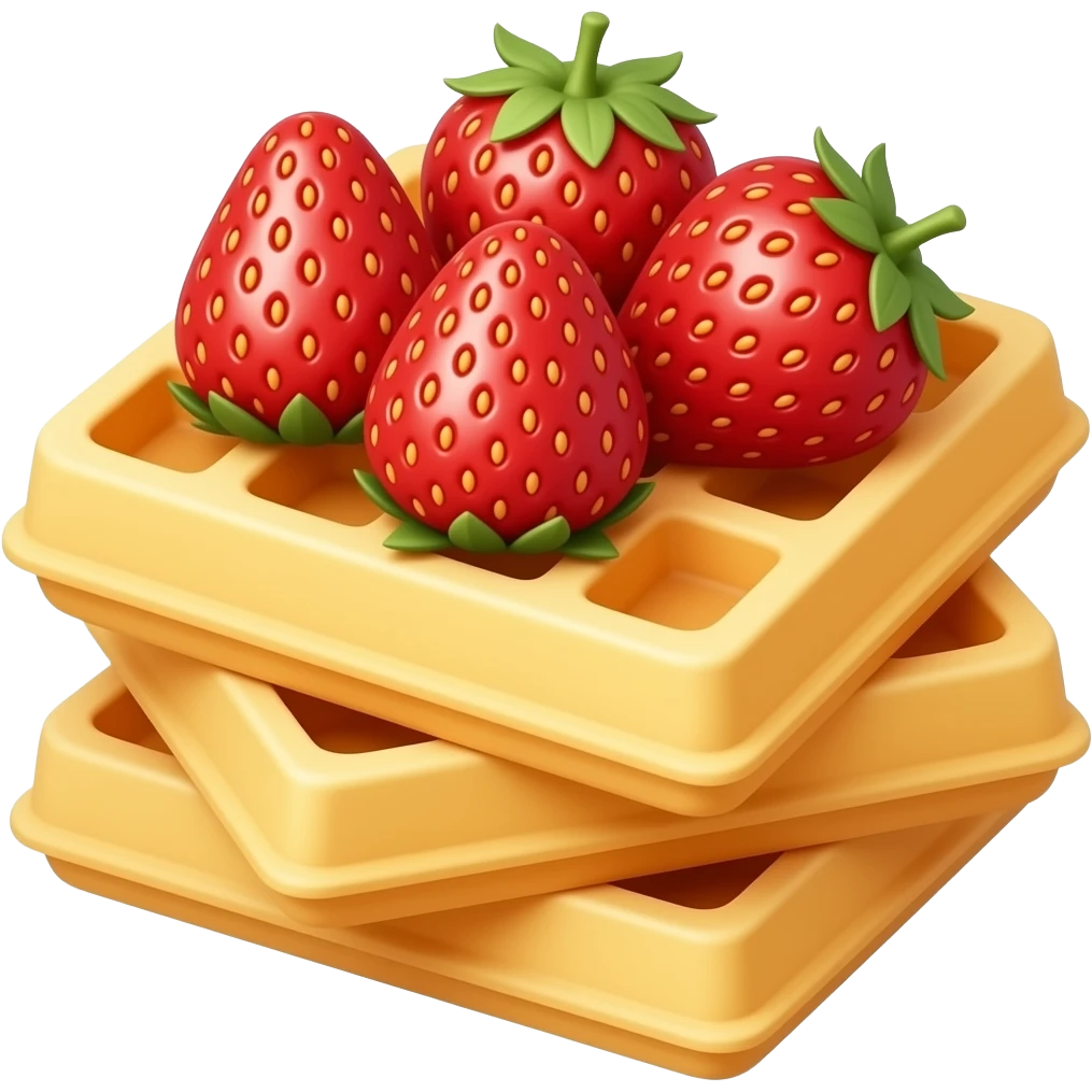 Waffles con frasa emoji