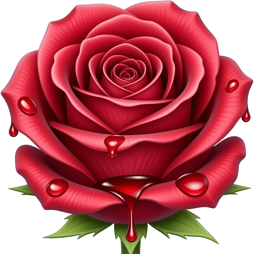 Bleeding rose emoji