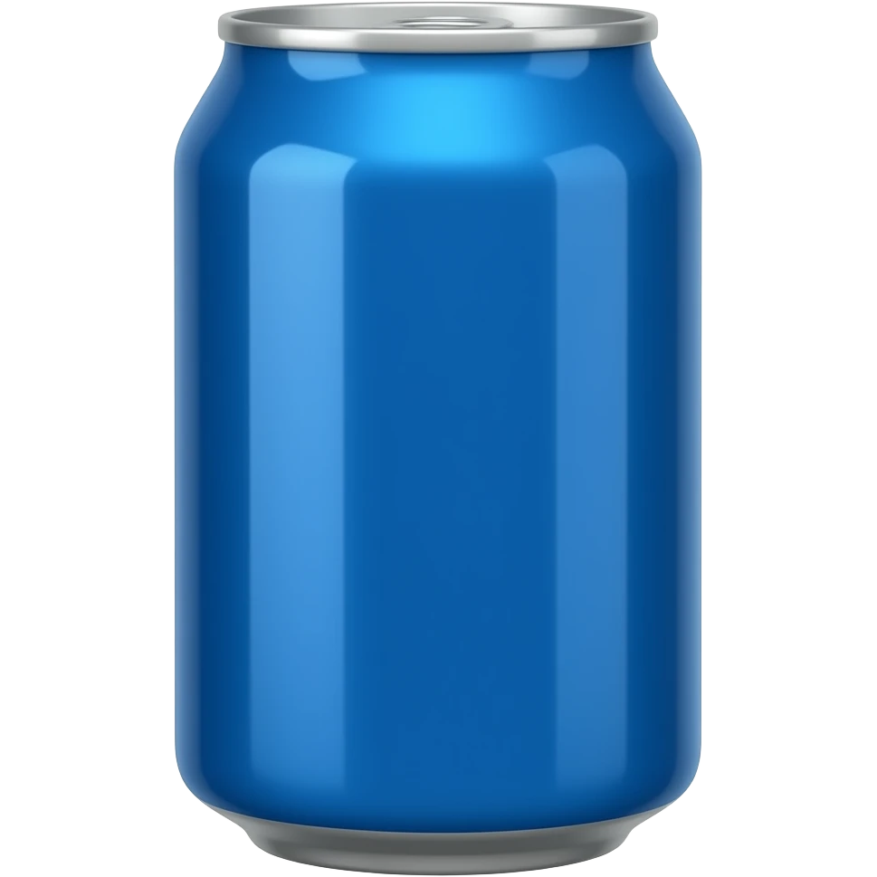 A plain blue soda can emoji