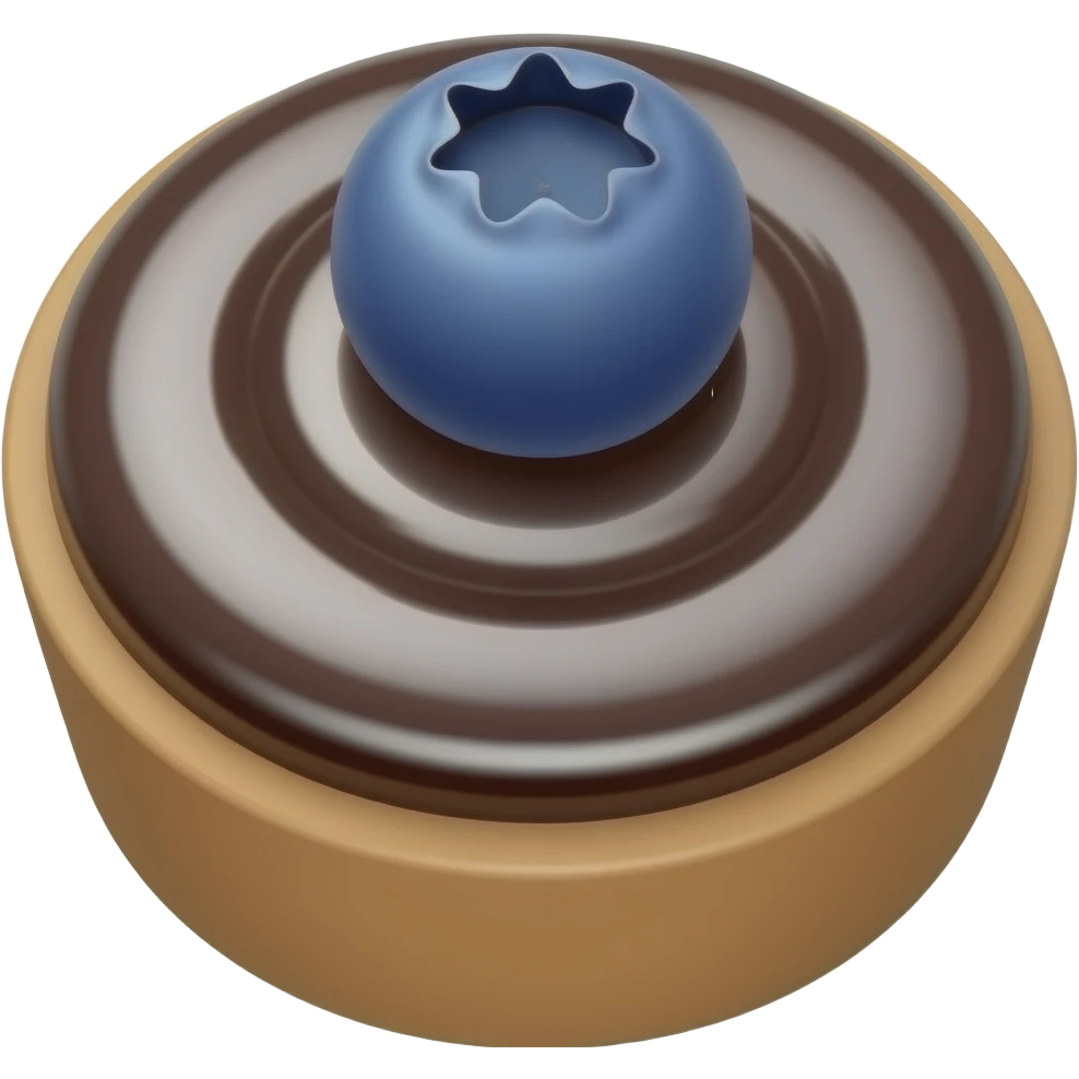 Dark swirl with a bluberry on top emoji
