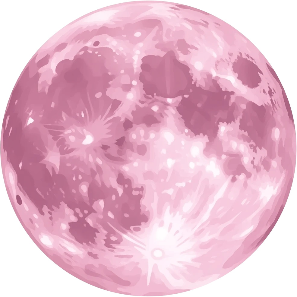 Pink moon emoji