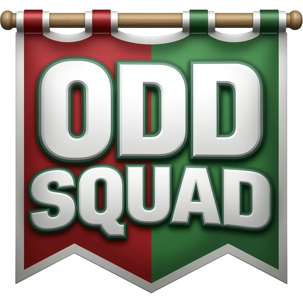 ODD Squad banner red and green emoji