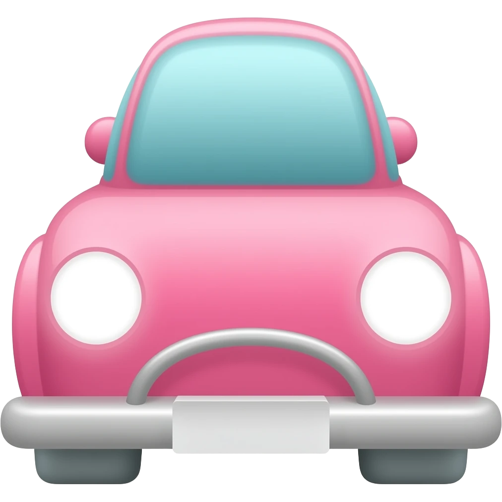 🚗make this red car pink as a emoji emoji