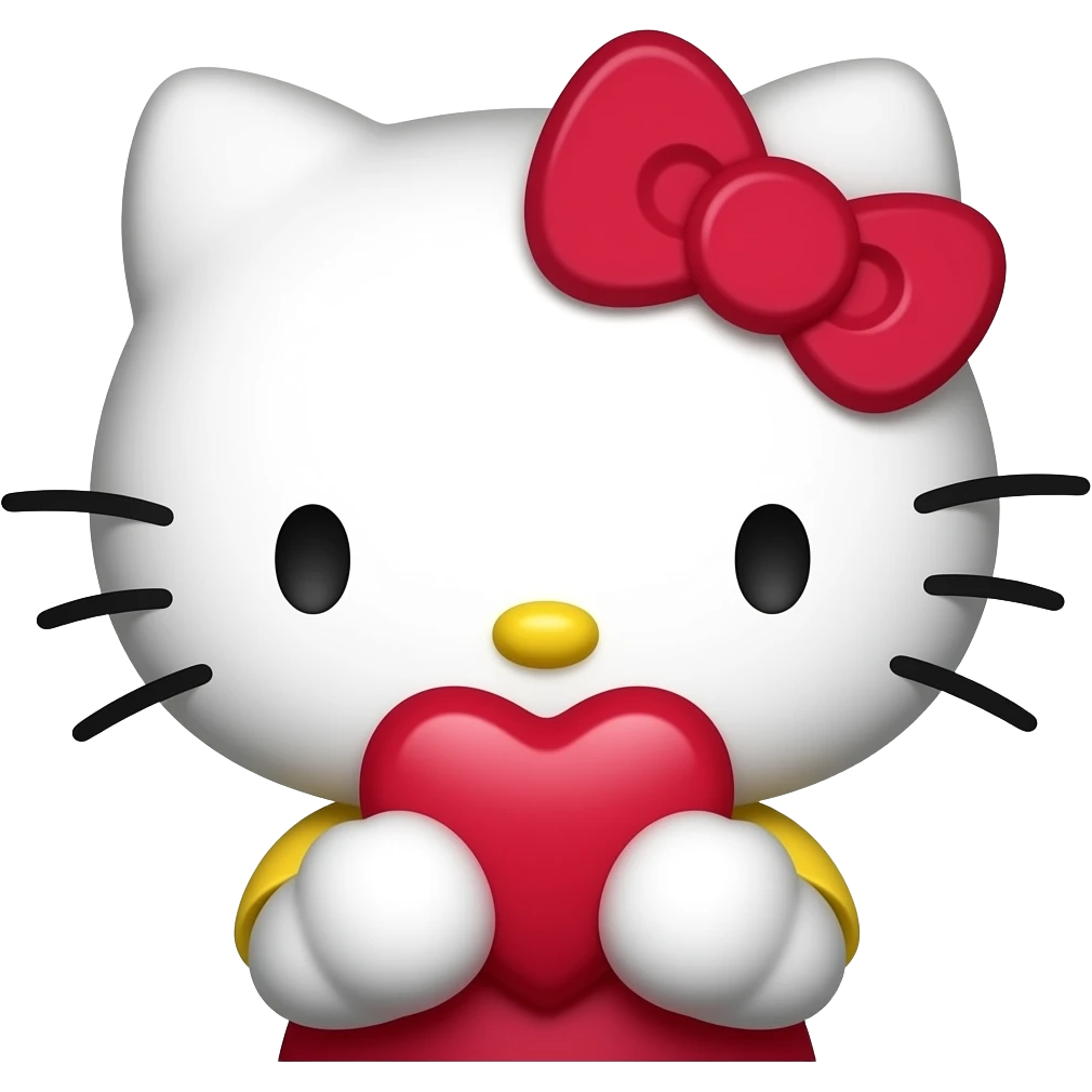 Hello kitty kiss emoji