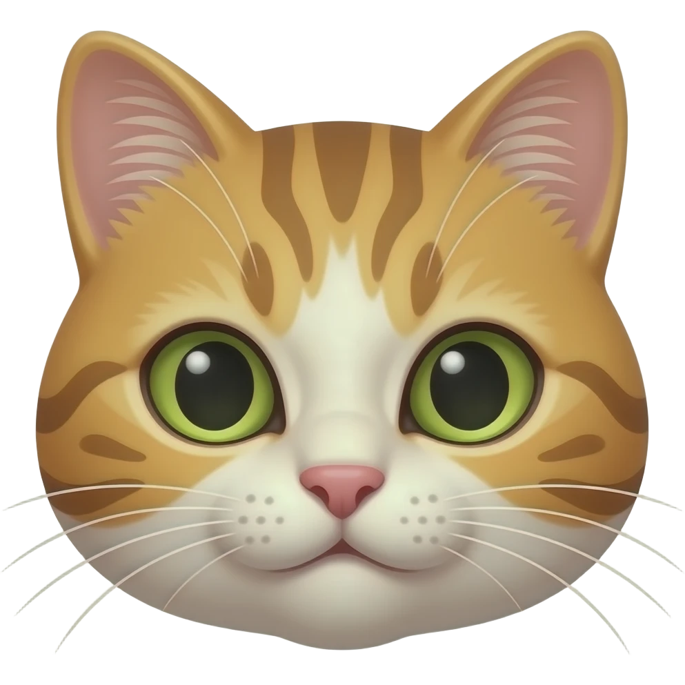 can you make the face of the cat emoji style and make it smirk emoji