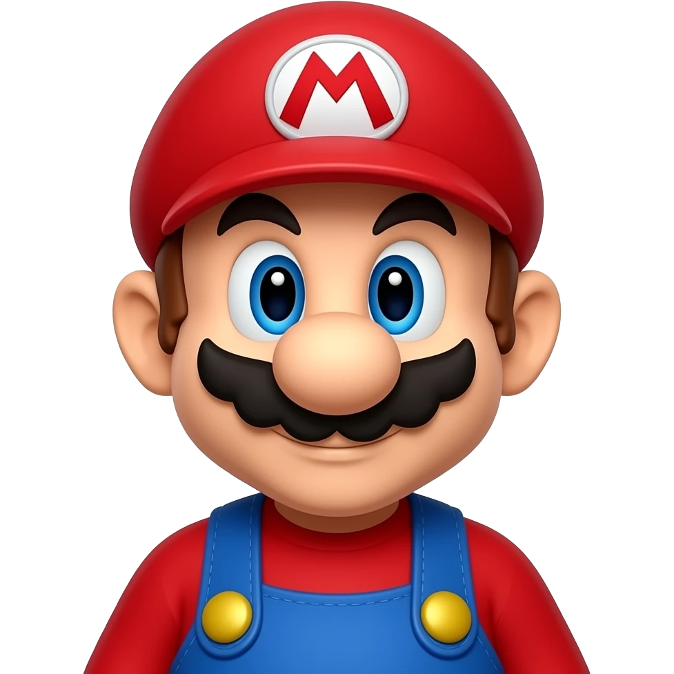 Mario without a mustache emoji