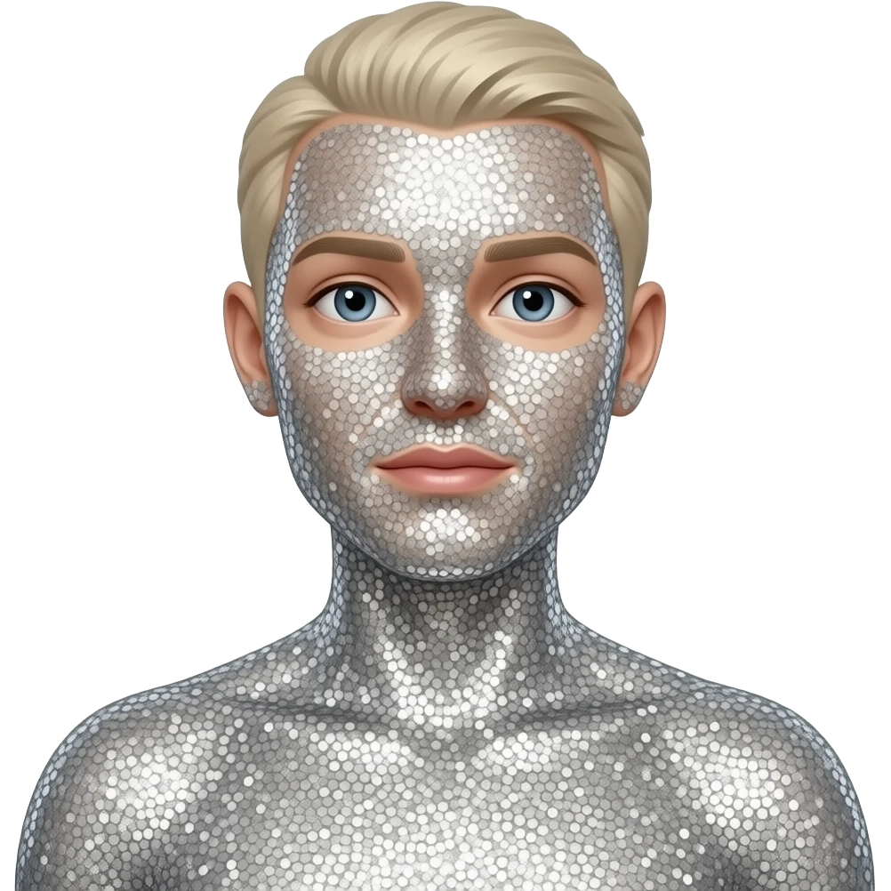 Human body with glitter emoji