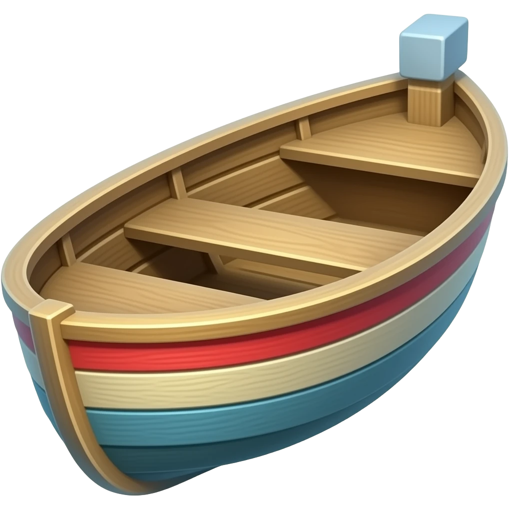 vibrant color simple boat emoji